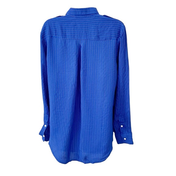 J.Crew Textured drapey button-up shirt BY680 size Small - Picture 3 of 11